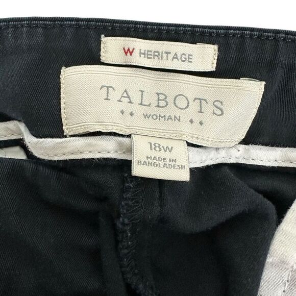 Talbots Black Heritage Crop Pant 18W - Picture 4 of 8
